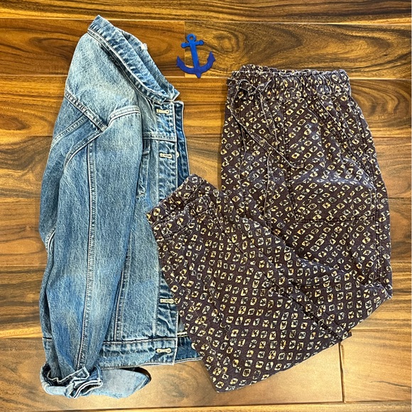 Anthropologie patterned brown tapered pants, size L - Picture 10 of 10